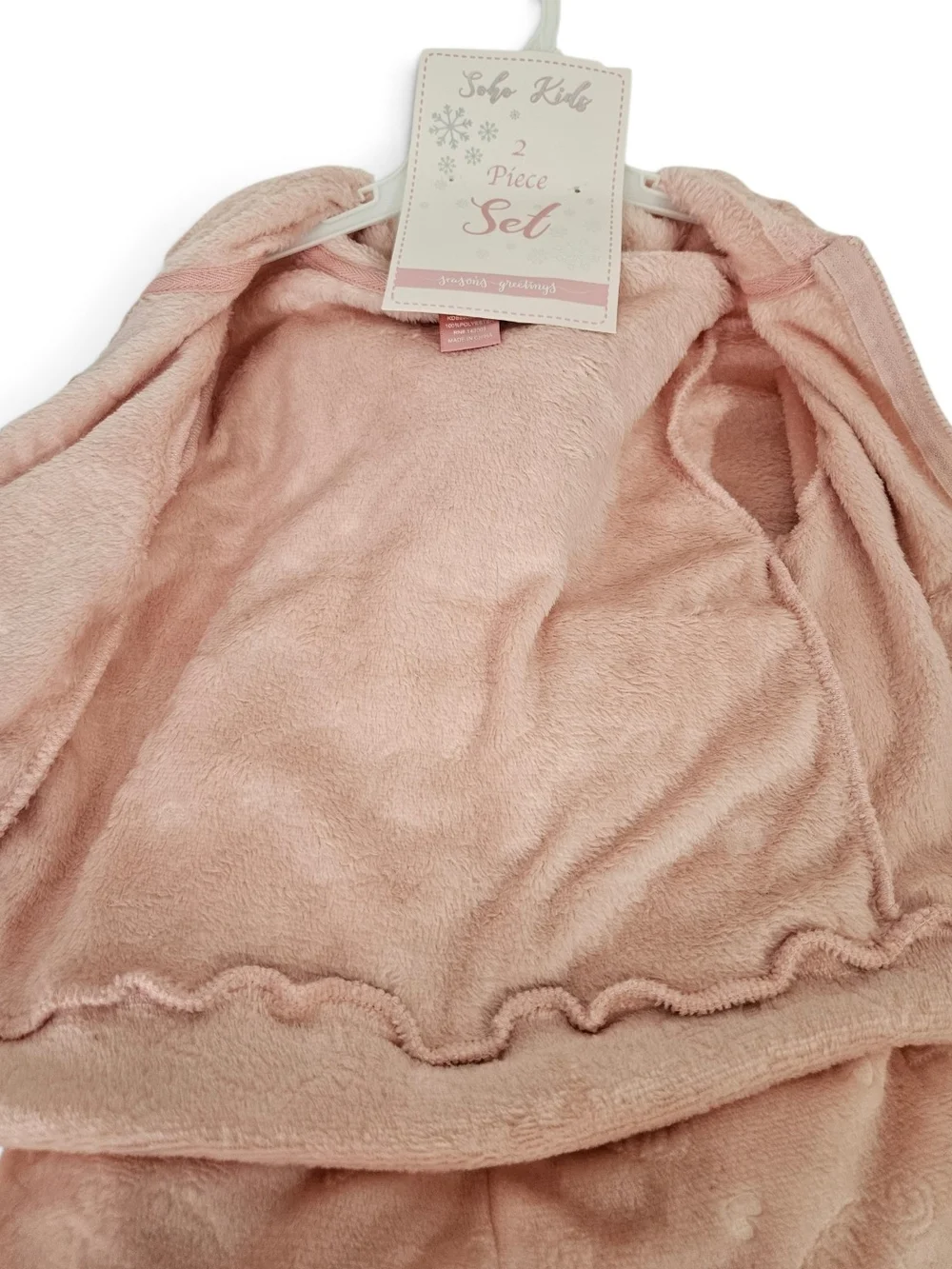 Soho Kids Girls 5 Pink Plush Fleece 2 Piece Set NWT | Cozy Winter Outfit